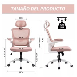 Silla De Oficina Rosa Ergonómico