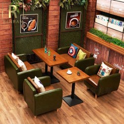 Source Popular diseño encantador café restaurante muebles tela sofá