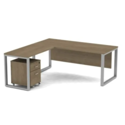 Escritorio En Forma De L Con Pedestal Móvil