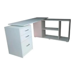 Escritorio Moderno Esquinero Blanco Económico En L